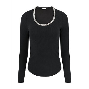 Women's Janay Long Sleeve U-Neck Top - SIMKHAI - 1 of 2