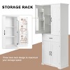 SEVOBAL Bathroom Storage Cabinet with Doors and Drawer Adjustable Shelf for Organized Bathroom Space, White, 29.9"*15.7"*72.2" - 4 of 4