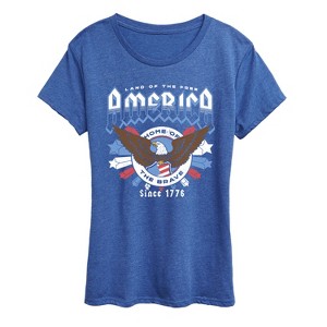 Women's - Instant Message - America Rock Tee Short Sleeve Graphic T-Shirt - 1 of 4