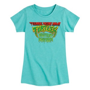 Girls' - Teenage Mutant Ninja Turtles - Movie Logo Fitted Short Sleeve Graphic T-Shirt - 1 of 4