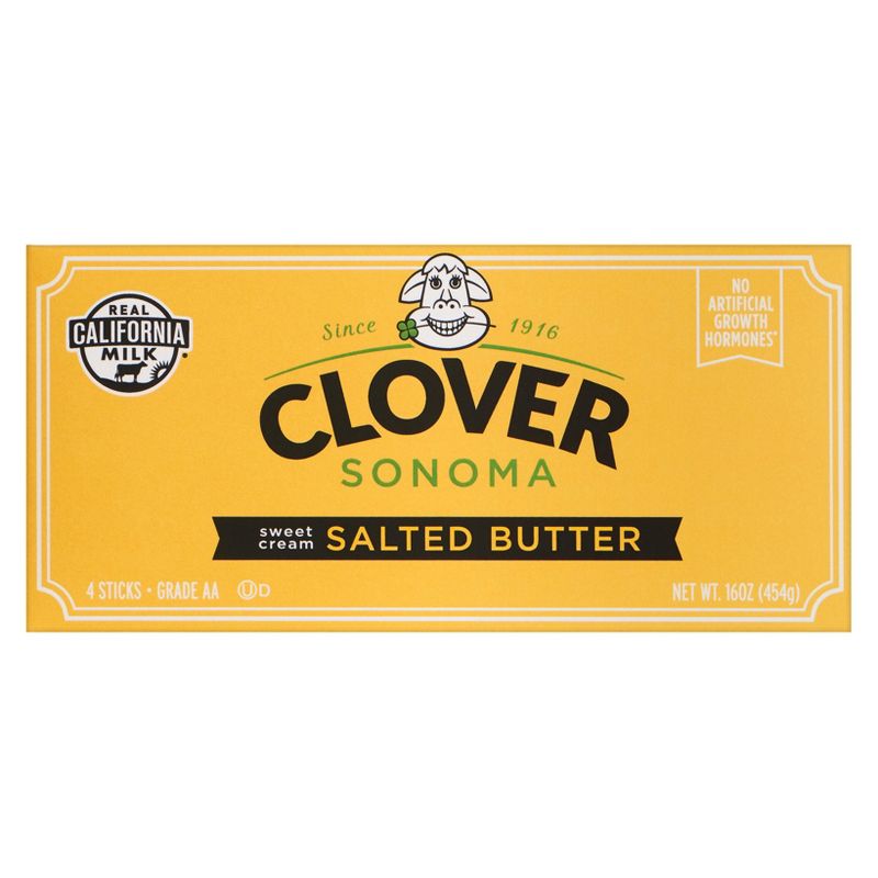 Clover Sonoma Salted Butter - 16oz/4ct Sticks, 1 of 2