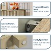 Acekool Fluted Sideboard Buffet Cabinet, Modern 4-Door Storage with Adjustable Shelves for Kitchen, Dining, Living Room, or Entryway - 4 of 4
