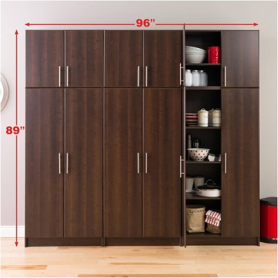 Espresso Freestanding Cabinet with Adjustable Shelving