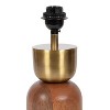 Kate and Laurel Marley Modern Mango Wood Ribbed Bedside Table Lamp - 4 of 4