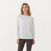 Anna-Kaci Active Women's Long Sleeve Pullover Top with Relaxed Fit and Boat Neckline - 2 of 4