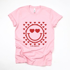 Simply Sage Market S.W.Smiley Smiley Face Hearts Short Sleeve Tee - 1 of 4