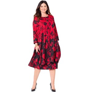 Catherines Modern Floral Jacket & Dress Duet - 1 of 4