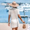 Women's Open Crochet Front Button Cover-Up - Cupshe - 4 of 4