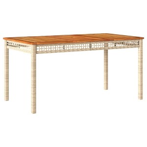 vidaXL Garden Table Black and Brown - 1 of 4