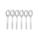 Portmeirion Sophie Conran Floret Stainless Steel Dessert Spoons, Set of 6 - 5.7 Inch