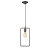 Chloe Lighting Ironclad Industrial-Style 1 Light Rubbed Bronze Ceiling Mini Pendant 7" Wide - 2 of 4