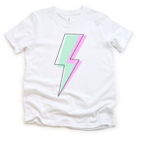 The Juniper Shop Layered Lightning Bolt Girls Short Sleeve Tee - 1 of 2