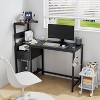 Vynxaria Computer Desk with Power Outlet & USB Ports, Reversible Storage Shelves & LED Lights for Home Office - 3 of 4