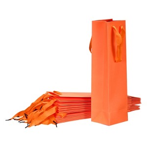 Unique Bargains Sturdy Paper Satin Rope Handle Reusable Fashionable Wine Gift Bags 24 Pcs - 1 of 3