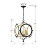 Crystorama Lighting Odelle 4 - Light Chandelier in  Matte Black/Antique Gold - 4 of 4