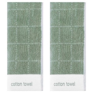 REGALWOVEN Kitchen Home Decor Cotton Soft Absorbent Checkered Pattern Decorative Hand Towel 14" x 30" - 1 of 4