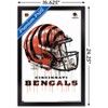 Trends International NFL Cincinnati Bengals - Drip Helmet 20 Framed Wall Poster Prints - 3 of 4