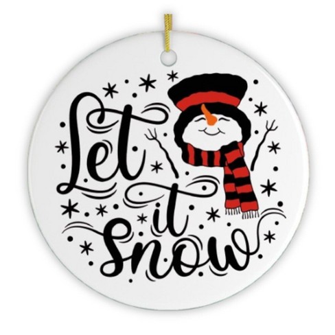 Let it Snow Christmas Ornament| OrnamentallyYou - image 1 of 4