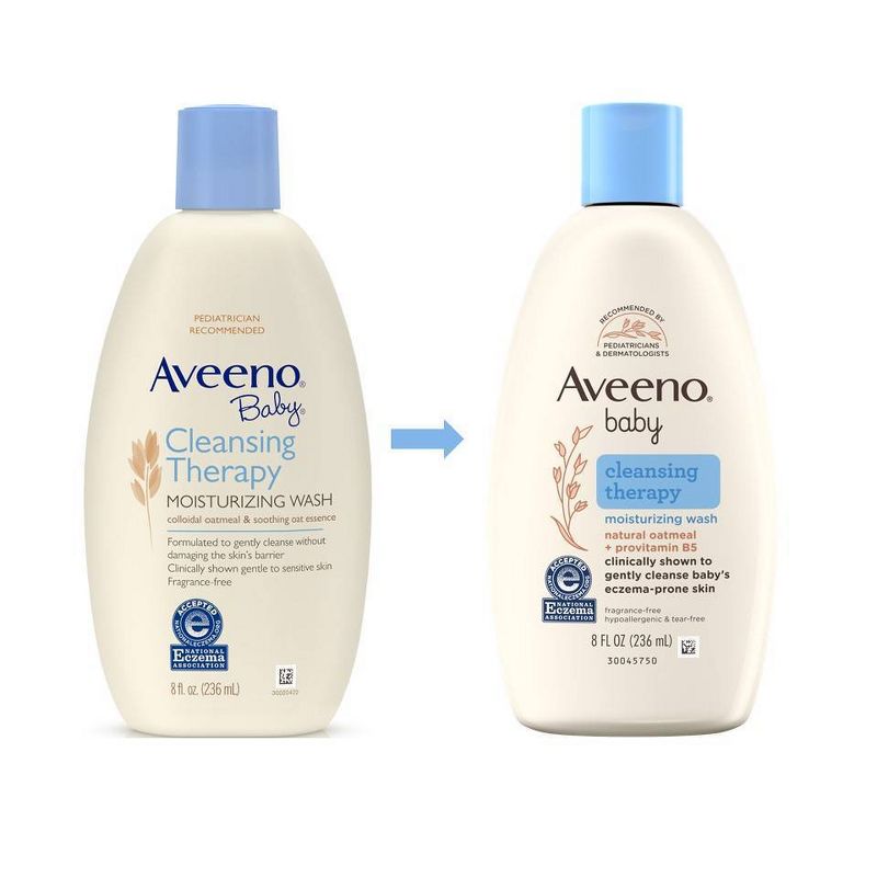 Aveeno Baby Cleansing Therapy Moisturizing Wash - 8 fl oz, 3 of 10