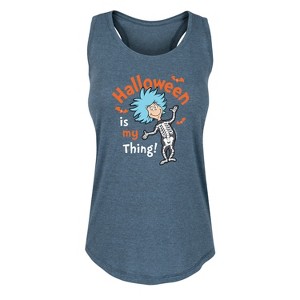 Women's - Dr. Seuss - Halloween Is My Thing Graphic Racerback Tank - 1 of 4