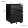 Metal Mobile File Cabinet with Lock, Under Desk Filing Storage Cabinet, Rolling Filing Storage Cabinet For Home Office Study Room - 4 of 4