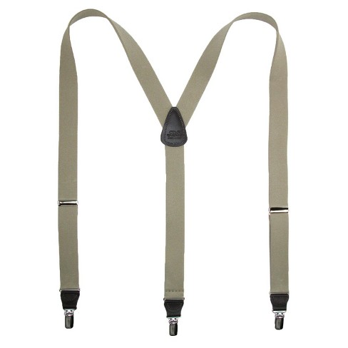 Ctm Men's Heavy Duty Clip-end Work Suspenders, Khaki : Target