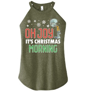 Women's - SpongeBob SquarePants - Oh Joy It's Christmas Morning Graphic High Neck Tank - 1 of 4