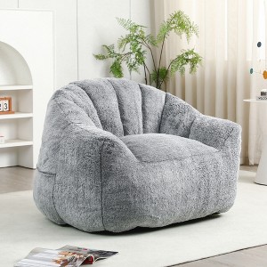 Zeus & Ruta 50"x43" Modern Oversized Chenille Armchair with Upholstered and Pillows, for Living Room, Bedroom, or Apartment - 1 of 4