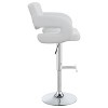 PAGED Counter Height Bar Stools White Upholstered Adjustable Counter Stools with Sturdy Base for Home Pub - 3 of 4