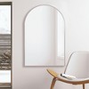 MAYEERTY Hanging Mirror Aluminum Alloy Thin Edge Right Angle Arch Silver 36x24x2in - 3 of 4