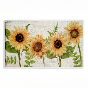 Stupell Industries Sunflowers & Vintage Letter Mail Printed Plush Bath Mat And Bath Rug, Design By Kim Allen, 18"X30" - 1 of 4