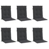 vidaXL Lowback Chair Cushion Set of 6 Green Oxford fabric (100% polyester) - 3 of 4