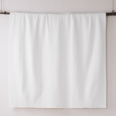 White Cotton Twin Reversible Quilt Set with Sham