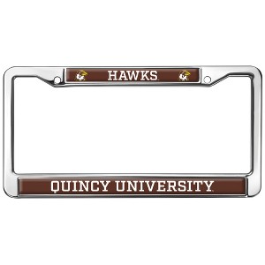 Quincy University Mascot Full Size Standard License Plate Metal Frame - 1 of 4