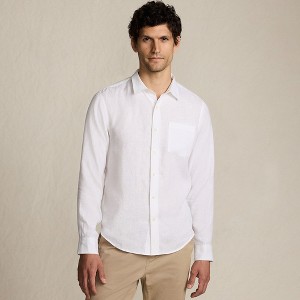 lands end mens white dress shirts Lands' End Shirt Mens Medium White Cotton Button Down Pocket Logo