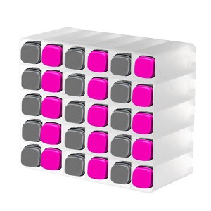 Unique Bargains PVC Space Saving Pen Storage Multi-Slots Design Marker Organizer - 1 of 4