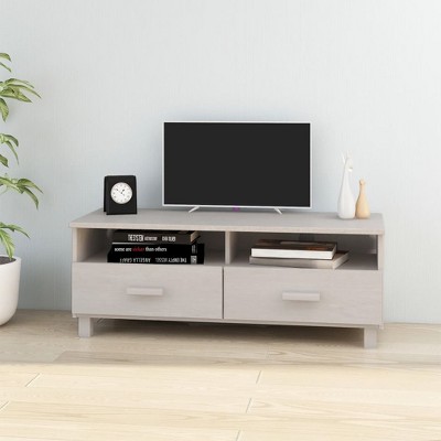 vidaXL TV Stand HAMAR White 41.7 in.x15.7 in.x15.7 in. Solid Wood Pine