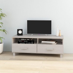 vidaXL TV Stand HAMAR White 41.7 in.x15.7 in.x15.7 in. Solid Wood Pine - 1 of 4