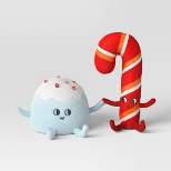 Felt Gumdrop and Candy Cane Christmas Figurine Set - Wondershop™ Light Blue/Red
