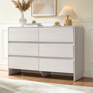 AMERLIFE Storage Dresser, Modern Chest with Rounded Corners, Wood Cabinet Organizer for Living Room, Easy Assembly - 1 of 4