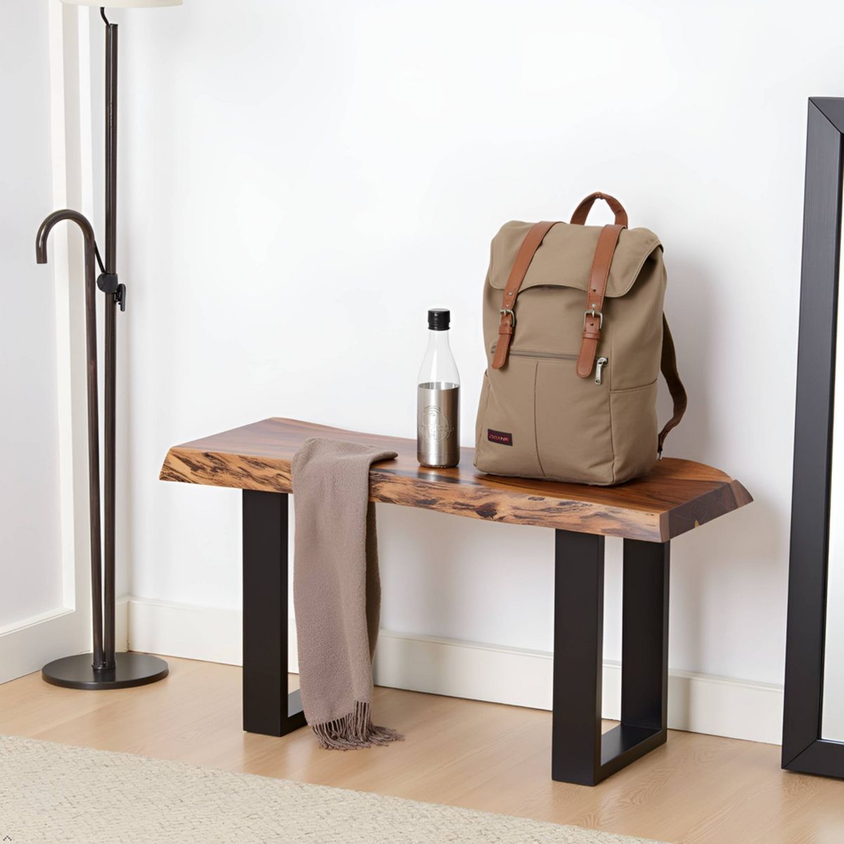 Alaterre Furniture Alpine Bench Natural Brown - thumbnail 7