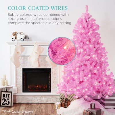 4.5ft Ice Blue Fir Christmas Tree with White Lights