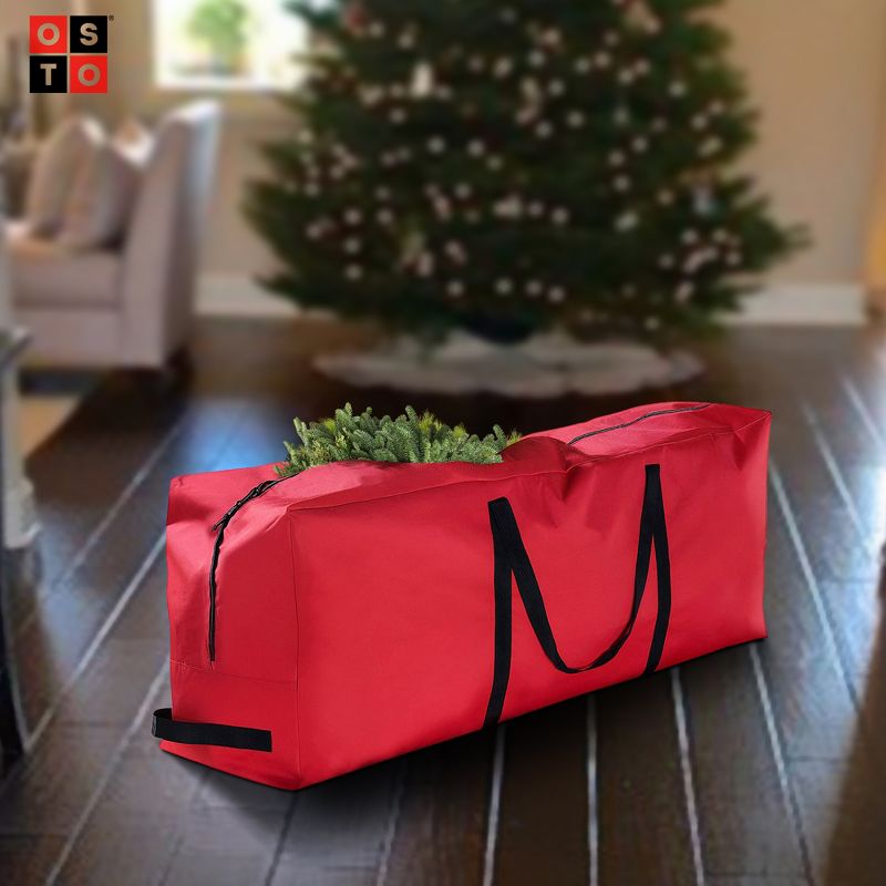 OSTO Premium Christmas Tree Storage Bag for Disassembled Trees up to 9 Feet, Tear Proof 600D Oxford 65 x 15 x 30, 4 of 5
