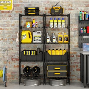 DOMETOUR Adjustable 5-Tier Metal Storage Rack ¨C Durable, Space-Saving Organizer for Kitchen, Garage, Office, or Home Use - 1 of 4