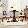 Tangkula Upholstered Dining Chair Set of 4 w/ Curved Backrest Rubber Wood Frame - 3 of 4