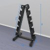 Dumbbell Rack Stand Only, Heavy Duty A-Frame Steel Dumbbell Holder , Space-Saving Vertical Weight Storage Organizer (Weights Not Included) - 2 of 4