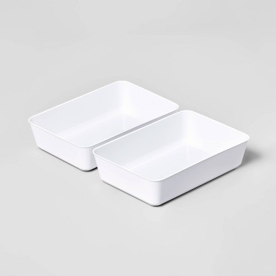 NicePackaging 24 Compartment White Leatherette Sorting Tray with  Free-standing White Plastic Display Tray For Sales / Showcase / Home /  Store Use 