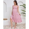 Womens Square Neck Smocked Maternity Dress Flutter Sleeve Summer Maxi Sundress - 3 of 4
