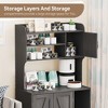 Garvee Cat Litter Box Enclosure with Shelves & Doors, Hidden Litter Box Furniture, Indoor Cat House Furniture for Most of Litter Box - 3 of 4