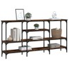 vidaXL Console Table Smoked Oak 63 in.x11.4 in.x31.5 in. Engineered Wood - 4 of 4